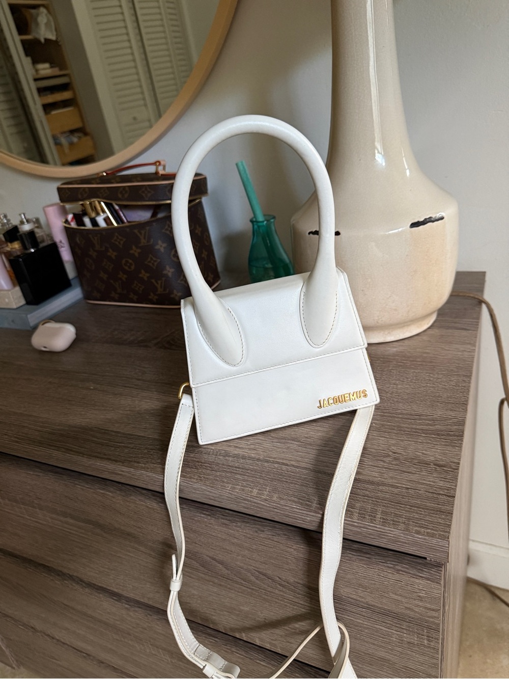 Jacquemus White Le Chiquito Mini Top-Handle Crossbody